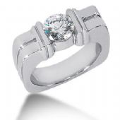 Men's Diamond Ring 1 Round Stone 1.50 ctw 129-MDR1322