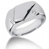 Men's Diamond Ring 1 Round Stone 0.07 ct 130-MDR1020