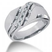 Men's Diamond Ring 9 Round Stone 0.03 ct Total 0.27 ctw 146-MDR1276