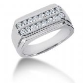 Men's Diamond Ring 16 Round Stone 0.03 ct Total 0.48 ctw 153-MDR1086