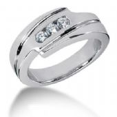 Men's Diamond Ring 3 Round Stone 0.10 ct Total 0.30 ctw 155-MDR1228