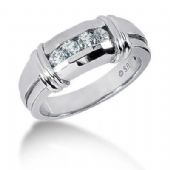 Men's Diamond Ring 4 Round Stone 0.10 ct Total 0.40 ctw 157-MDR1314