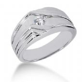 Men's Diamond Ring 1 Round Stone 0.25 ctw 158-MDR1271