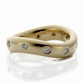 14k Yellow Gold 5mm Diamond Wedding Bands Rings 1964