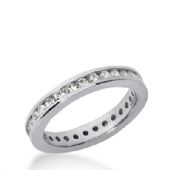 18k Gold Diamond Eternity Wedding Bands, Channel Setting 0.50 ct. DEB421218K