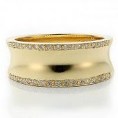 14k Gold 8.5mm Diamond Wedding Bands Rings 1967