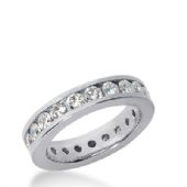 18k Gold Diamond Eternity Wedding Bands, Channel Setting 2.00 ct. DEB4211018K