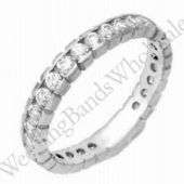 950 Platinum Diamond Eternity Wedding Bands, Box Setting 1.00 ct. DEB001PLT