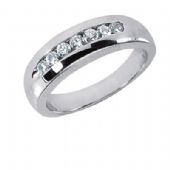 Men's Diamond Ring 7 Round Stones 0.05ct Total 0.35ctw 165-MDR1169