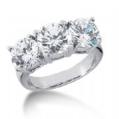 18K Diamond Engagement Ring 3 Round Stones Total 5.00 ctw. 1006-ENG318K-2452