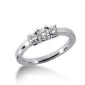 14K Diamond Engagement Ring 3 Round Stones Total 0.40 ctw. 1009-ENG314K-891