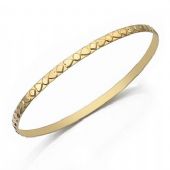 3.5mm Classic Moroccan Heart Womens Bangle 008-35CMHWB