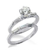 14K Gold Diamond Engagement Bridal Set 1.39ctw.