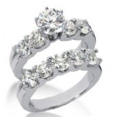 14K Gold Diamond Engagement Bridal Set 3.70ctw. 4004-14KENBR-136