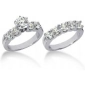 18K Gold Diamond Engagement Bridal Set 3.70ctw. 4004-18KENBR-136