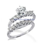14K Gold Diamond Engagement Bridal Set 1.65ctw. 4006-14KENBR