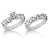 18K Gold Diamond Engagement Bridal Set 5.05ctw. 4005-18KENBR-138