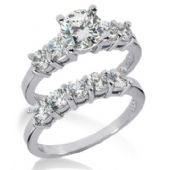 Platinum Diamond Engagement Bridal Set 2.35ctw. 4007-PLATENBR-143