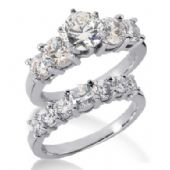 14K Gold Diamond Engagement Bridal Set 3.09ctw. 4010-14KENBR-300