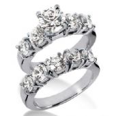 Platinum Diamond Engagement Bridal Set 4.50ctw. 4011-PLATENBR-331