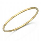 2.5mm Plain Flat Heavyweight Womens Gold Bangle