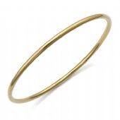 2.5mm 360 Degree Plain Round Womens Gold Bangle