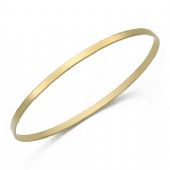 3mm Plain Flat Womens Gold Bangle