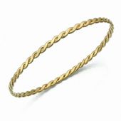 3.5mm Classic Eternity Woven Womens Gold Bangle