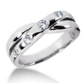 18K Gold & 0.36 Carat Diamond Wedding Ring for Women