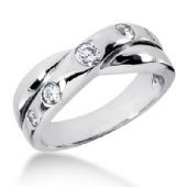 18K Gold & 0.45 Carat Diamond Wedding Ring for Men