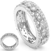 18K Gold & 1.81 Carat Diamond Tacori Style Eternity Ring