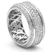 18K Gold & 2.36 Round Diamond Pave Eternity Band