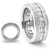 18K Gold & 3.12 Carat Diamond Contemporary Style Eternity Ring