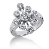 18K Round Brilliant Diamonds Clockwork Anniversary Ring (1.30ctw.)
