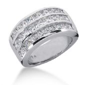 18K Channels Princess Cut Diamond Anniversary Ring (2.6ctw.)