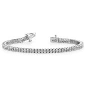 18K White Gold Diamond Round Brilliant Channel Set Tennis Bracelet (2.98ctw.)