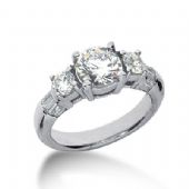 18K Side Stone Diamond Engagement Ring   2.31 ctw 2006-ENGSS18K-6047