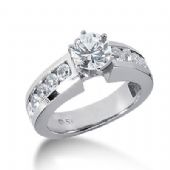 18K Side Stone Diamond Engagement Ring   2.0 ctw 2008-ENGSS18K-2661