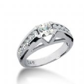 14K Side Stone Diamond Engagement Ring   1.70 ctw 2010-ENGSS14K-1634