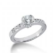 18K Side Stone Diamond Engagement Ring   0.90 ctw 2011-ENGSS18K-3077
