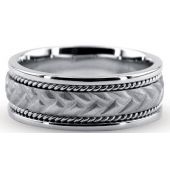 950 Platinum 6.5mm Handmade Wedding Band Rope Design 039