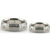 Platinum & Diamonds Diamond Cut Wedding Band Set HH001PLAT