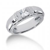 Men's 18K Gold Diamond Ring 1 Princess Diamond 0.75 ctw 10118-MDR1248