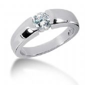 Men's Platinum Diamond Ring 1 Round Stone 0.85 ctw 102PLAT-MDR1055