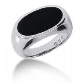 Men's Platinum Onyx Ring 108PLAT-MDR1177