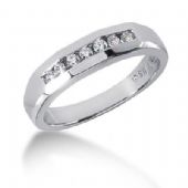 Men's Platinum Diamond Ring 7 Round Stone 110PLAT-MDR1247
