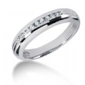 Men's Platinum Diamond Ring 9 Round Stone 116PLAT-MDR1265