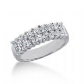 950 Platinum Diamond Anniversary Wedding Ring 18 Round Brilliant Diamonds 0.90ctw 104WR104PLT