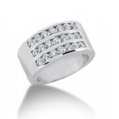 950 Platinum Diamond Anniversary Wedding Ring 21 Round Brilliant Diamonds 1.05ctw 108WR289PLT