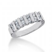 18K Gold Diamond Anniversary Wedding Ring 12 Round Brilliant Diamonds 0.84ctw 112WR219918K